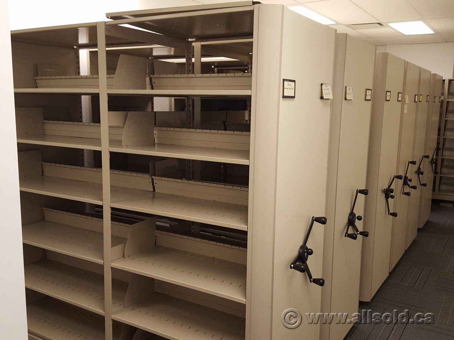 Tab Rolling File System, High Density Mobile Storage, 6 Carriers